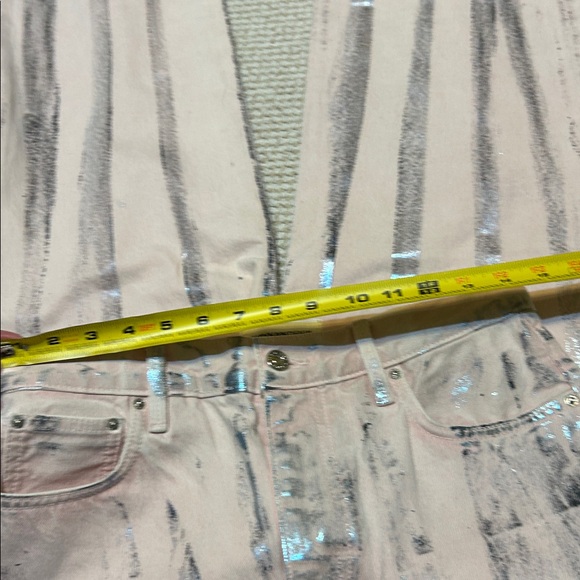 Baykan Denim straight leg light Pink Navy Blue Foil Jeans Sample - Picture 8 of 8